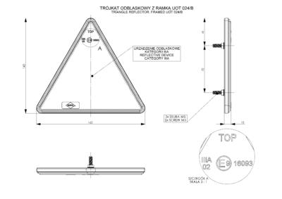 Rückstrahler-Gerät UOT 024B (technische zeichnung)